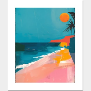 peach fuzz beach summer time serenity Posters and Art